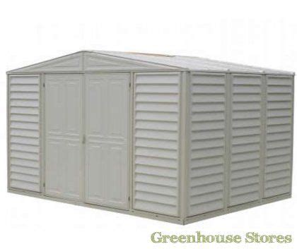 Duramax 10x10 Woodbridge Plastic Shed | greenhousestores.co.uk | Vinyl ...