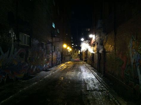 Dark Alleyway at Night