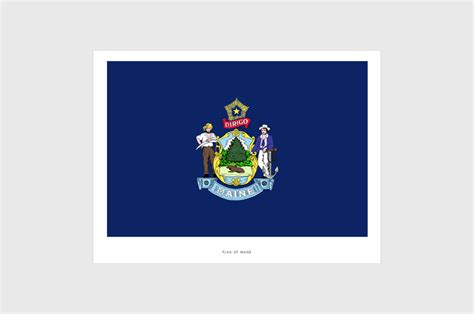 Maine Flag Sticker, Weatherproof Vinyl Maine Flag Stickers – PutAFlagOnIt.com