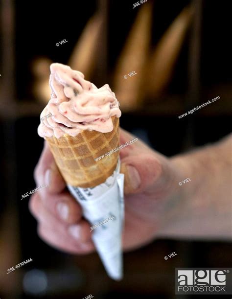 Tutti frutti ice cream cone, Stock Photo, Picture And Rights Managed ...