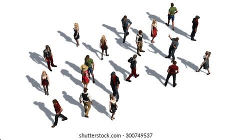 Crowd People Topview Isolated On White Stock Illustration 300749537 | Shutterstock