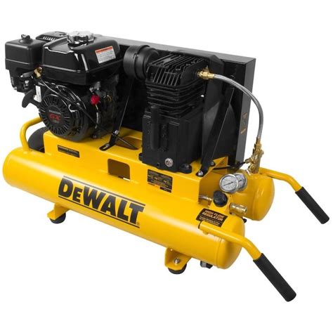 DEWALT 8-Gallon Single Stage Portable Cordless Gas Twin Stack Air ...