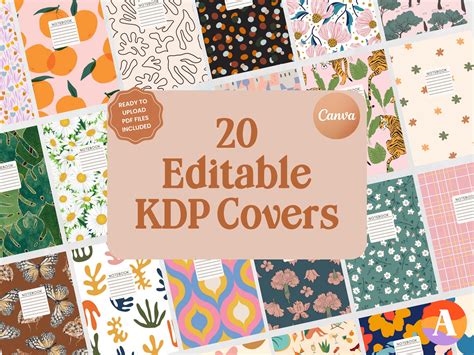 20 Editable KDP Covers Canva KDP Template Book Covers - Etsy Australia ...