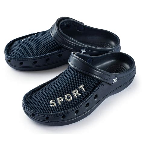 Roxoni - Roxoni Men's Waterproof Rubber Clog Sandals with Mesh Upper ...