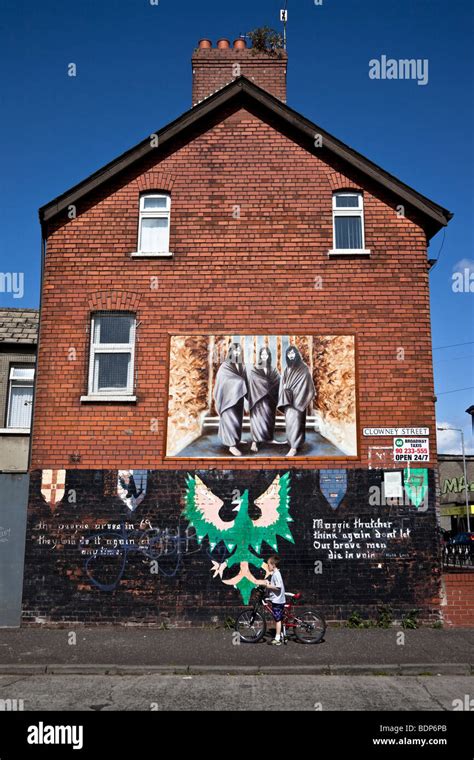 Republican Murals of the Falls Road, Belfast, Northern Ireland Stock ...