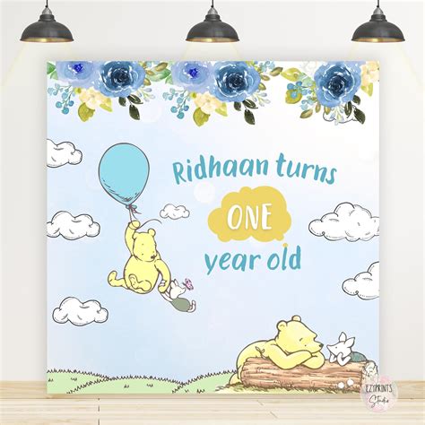 Winnie the Pooh Theme Birthday Backdrop – Ezyprints Studio