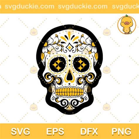 Pittsburgh Steelers Helmet Skull SVG, Steelers Football SVG