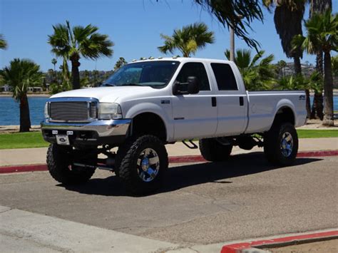 2000 FORD F350 4X4 7.3 DIESEL CREW CAB LONG BED 40" XD WHEELS LIFTED ...