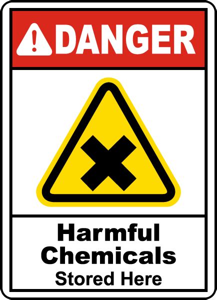 Harmful Chemicals Stored Here Sign - Claim Your 10% Discount