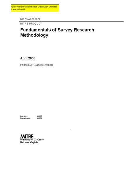 Fundamentals of Survey Research Methodology | PDF | Statistical Power ...