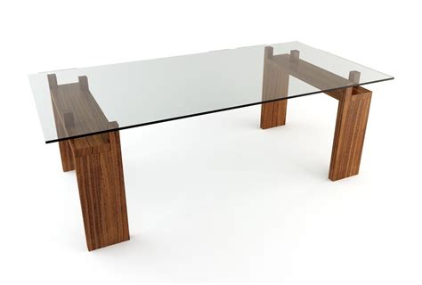 Wood Base Glass Top Dining Table - Ideas on Foter