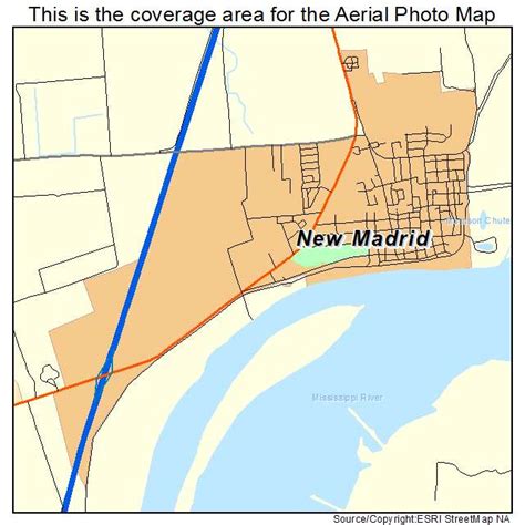 Aerial Photography Map of New Madrid, MO Missouri