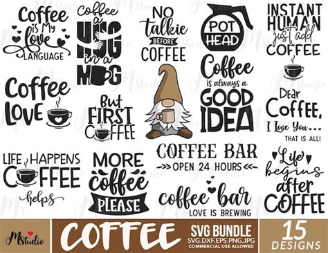 Coffee Quotes Svg Bundle Coffee Svg Love Iced Coffe Mug - Etsy UK