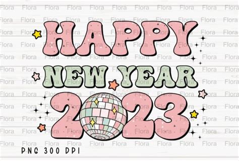 2 New Year Retro Png Designs & Graphics