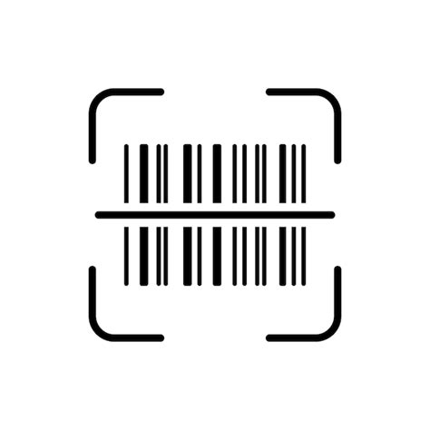 Premium Vector | Scan bar code label line icon barcode tag scanner linear pictogram product ...