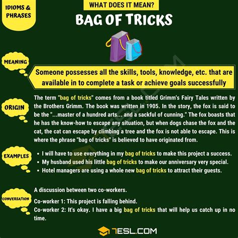 Bag Of Tricks How Do I Get, How To Know, Fairy Tale Writing, Idioms And ...