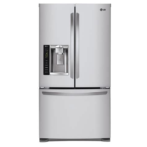 Shop LG 24.7-cu ft French Door Refrigerator with Ice Maker (Stainless steel) at Lowes.com