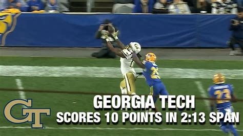 Georgia Tech Scores 10 Points In A 2:13 Span In 4th Quarter - YouTube