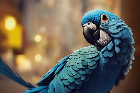 Premium Photo | Blue spix's macaw