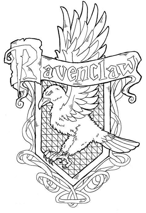 Ravenclaw Crest | Harry potter colors, Harry potter coloring pages ...