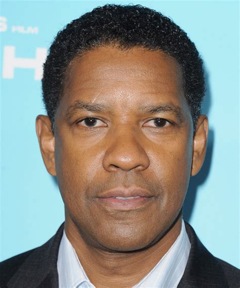 Denzel Washington Short Curly Black Afro Hairstyle