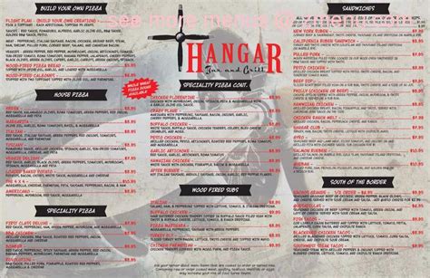 Online Menu of The Hangar Restaurant, Kalamazoo, Michigan, 49006 - Zmenu