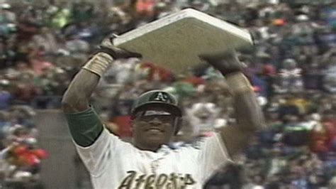 Rickey Henderson breaks Lou Brock MLB career stolen base record: Watch