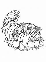 Cornucopia coloring Page  Free printable sketch template