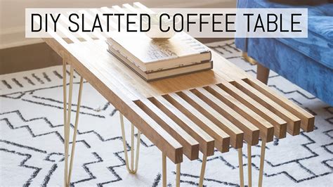 DIY Slatted Coffee Table - Favio Coffee