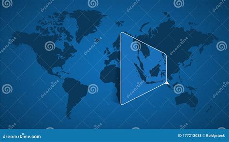 Detailed World Map with Pinned Enlarged Map of Singapore and ...