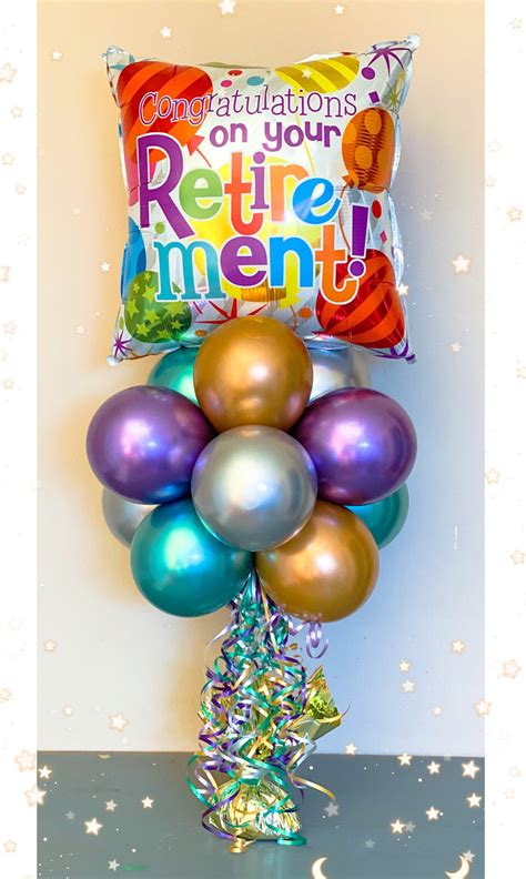 Colourful Happy Retirement Balloon Bouquet – Monarch Balloons