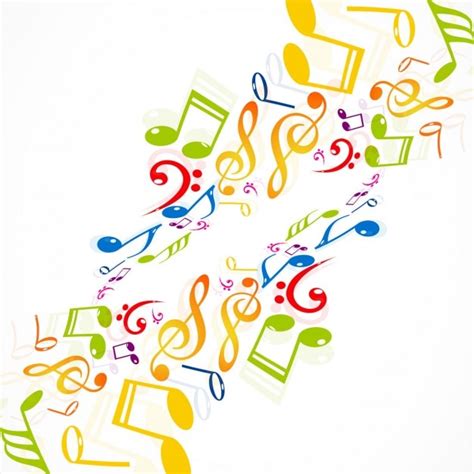 Free Vector | Colorful musical notes background