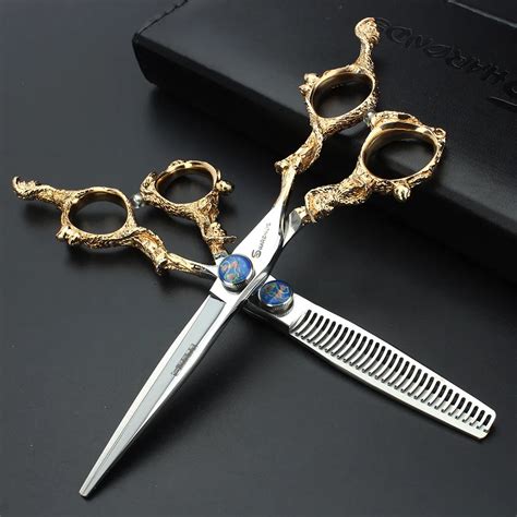 Sharonds Hair Salon Professional Hair Scissors 6 Inch High Grade 440c Barber Styling Tool Barber ...