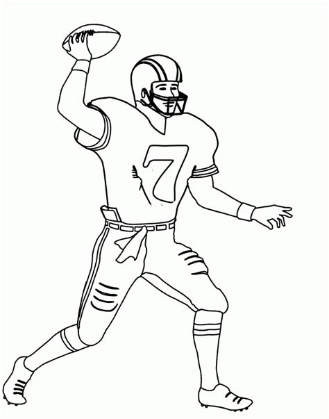 Free Football Player Outline, Download Free Football Player Outline png ...