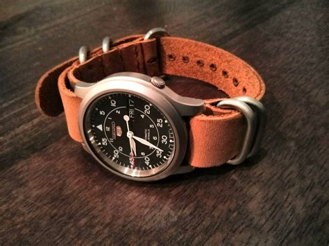 [Seiko 5] New leather zulu strap : Watches