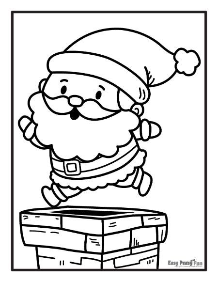 Printable Santa Coloring Pages - Lots of Free Sheets - Easy Peasy and Fun