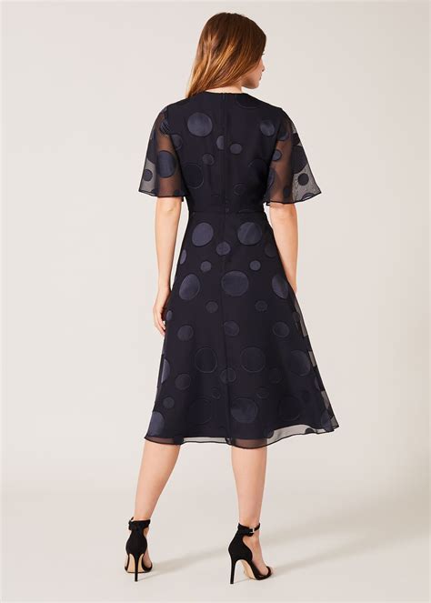 Desiree Spot Georgette Dress