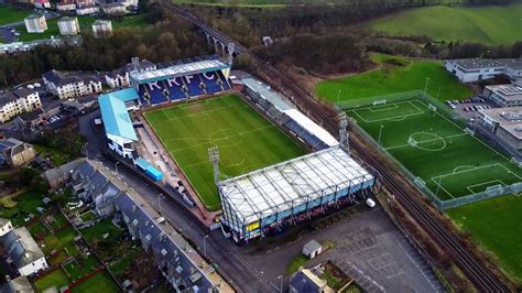 Raith Rovers - Starks Park Kirkcaldy in 4K UHD from the air (aerial footage) - YouTube