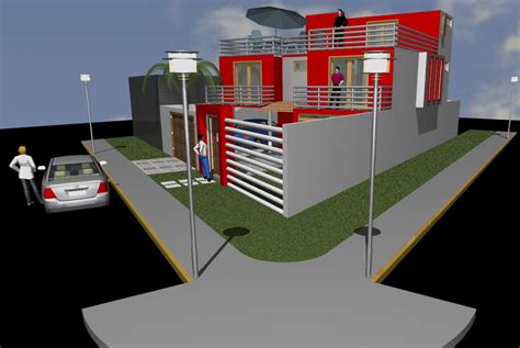 Simple Autocad 3d House Design - Test 2