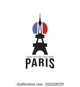 Paris Eiffel Tower Logo Design Stock Vector (Royalty Free) 2222528729 | Shutterstock