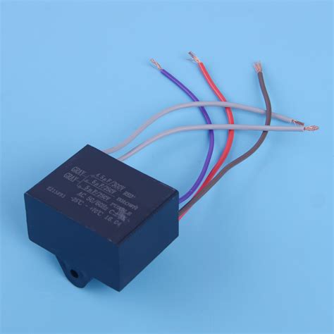 Protruding Ceiling Fan Capacitor CBB61 4.5uf + 6uf + 5uf 5 WIRE 250V ...