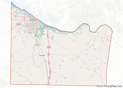 Map of Morgan County, Alabama - Địa Ốc Thông Thái