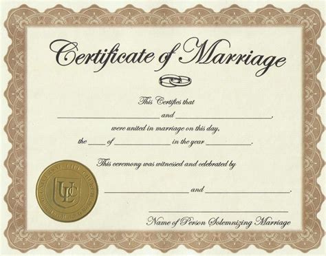 Marriage License | Marriage certificate, Certificate templates, Birth ...