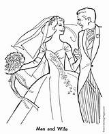 Free Bride And Wedding Coloring Pages sketch template