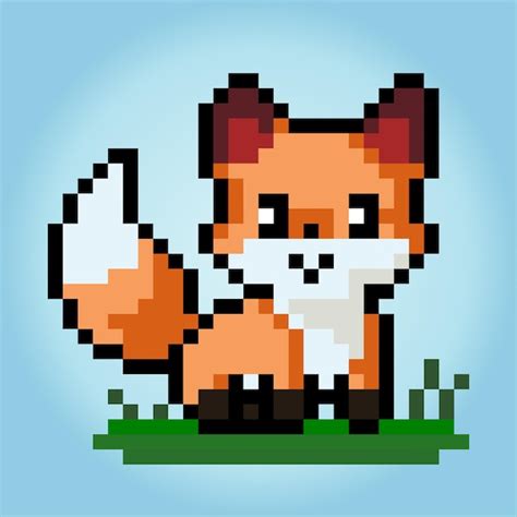 Premium Vector | 8bit pixel of fox Animal in Vector illustration for ...