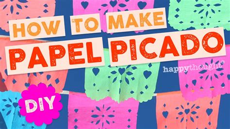 How to make your own DIY papel picado for parties or fiestas at home! - YouTube