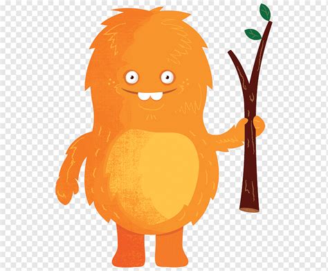 Cartoon, fern, food, orange, fictional Character png | PNGWing