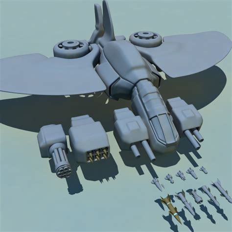 futuristic gunship scn free