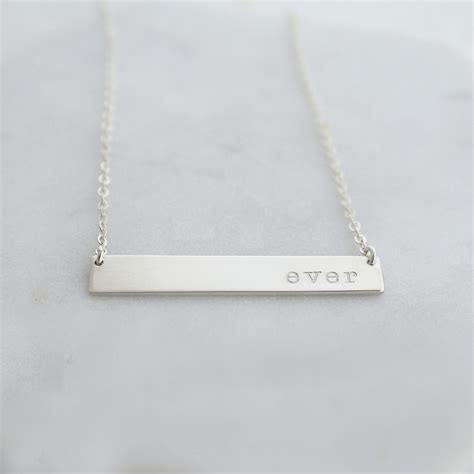 Sterling Silver Bar Necklace - Eden Zoe