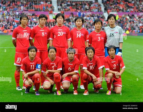 The North Korean women's football team during the Olympic 2012 Group G ...